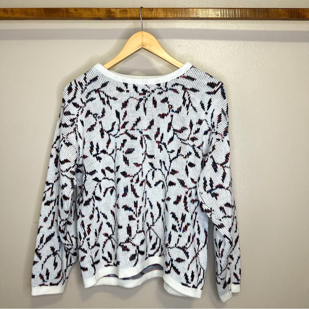 Sheridan Square Vintage White cream & Multicolor Floral Sweater
